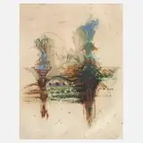 Muriel Gire, "Pluie d'Equateur", Farbaquatinta auf Bütten