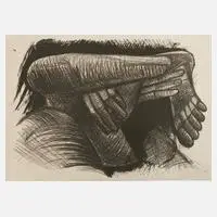 Hans-Hendrik Grimmling, "Akt", Lithographie auf leichtem Maschinenbütten