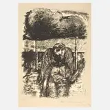 Hans-Hendrik Grimmling, zur "Wolkenbrücke", Kreidelithographie