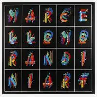 "Alfabeto" by Marcello Morandini, Farbsiebdruck auf beschichteter Hartschaumplatte, sold Aug 2025