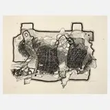 Alfred Traugott Mörstedt, "Fundort", 1973, Tuschelithographie
