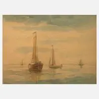 F. Binder, Segelschiffe, Mischtechnik
