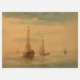F. Binder, Segelschiffe, Mischtechnik