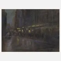 Petr Brandl, Lichter der Großstadt, Pastell auf Papier