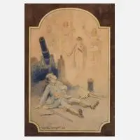 Eugène Chaperon, Als ich an Napoleon dachte..., 1918, Bleistift