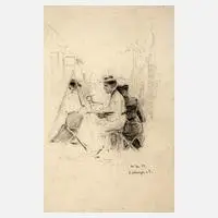 Max Kuchel, "Malweiber" auf Kattwyk, Zeichnung