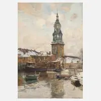 Alfred Liedtke, Heiliggeistkirche in Potsdam, Aquarell auf Papier