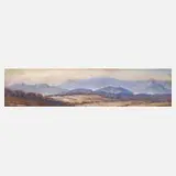 Pedro Ernst Schmiegelow, "Wasserkippe Rhön", Gouache auf festem Karton