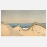 Magnus Weidemann, Dünen auf Sylt, Aquarell und Deckweiß auf Papier