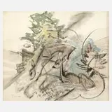 Rehe by Ludwig Heinrich Jungnickel, Aquarell auf Papier, sold Aug 2025