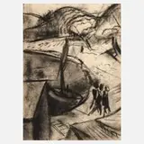 Fischer am Strand by Carl Ernst Sohn-Rethel, Zeichnung, sold Aug 2025
