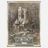 Hermann Vogel, "Märchenwald-Heiligenacht", Mischtechnik