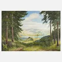 Manfred Feiler, Talsperre Pirk, Öl auf Leinwand