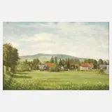 H. Posselt, Sommer im Vogtland, 1947, Öl auf Hartfaserplatte