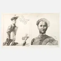 "Happening in Pompeji VI" by Werner Tübke, Zeichnung, sold Aug 2025