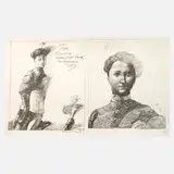 Werner Tübke, "Happening in Pompeji VI", Zeichnung