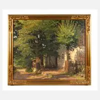 Otto Altenkirch, "Am Dorfgarten Siebenlehn", Öl auf Leinwand