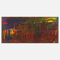 Manfred Leibl, Abstrakte Komposition, 1968, Acryl auf Hartfaserplatte