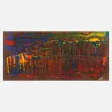 Manfred Leibl, Abstrakte Komposition, 1968, Acryl auf Hartfaserplatte
