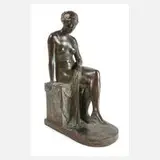 Harry Liebmann, sitzender weiblicher Akt, Bronze