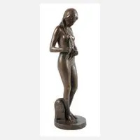 Harry Liebmann, stehender weiblicher Akt, Bronze