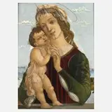 Icilio Federico Joni, Madonna mit Jesuskind, Öl auf älterer Holzplatte