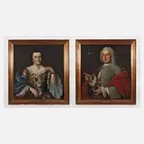 Nikolaus Moritz Kleemann, Portraitpendants, Öl auf Leinwand