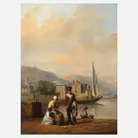 Der Fischer by Henri De Pratere, Öl auf Holzplatte, sold Mar 2025