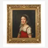 Friedrich Carl Gröger, Mädchenbildnis, 1817, Öl auf Leinwand
