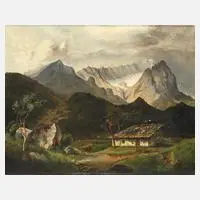 Leist, Alm im Berchtesgadener Land, Öl auf Leinwand