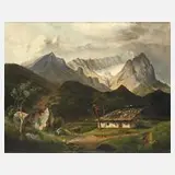 Leist, Alm im Berchtesgadener Land, Öl auf Leinwand