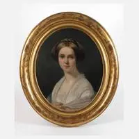 Auguste de Pinelli, Damenportrait, Öl auf Leinwand