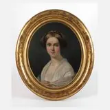 Auguste de Pinelli, Damenportrait, Öl auf Leinwand