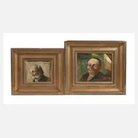 Otto Dinger, Pendants Portraitstudien, Ölstudien auf Malpapier auf Karton kaschiert