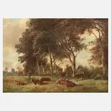 Klein, Bukolische Landschaft, Öl auf Leinwand