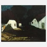 W. Königer, Bei Vollmond, Öl auf Leinwand