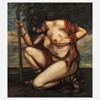 "Griechische Amazone" by Arthur Pöhlandt, Öl auf Leinwand, sold Mar 2025