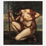 Arthur Pöhlandt, "Griechische Amazone", Öl auf Leinwand