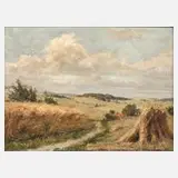Willy Benz-Baenitz, Spätsommerliche Landschaft, Öl auf Leinwand
