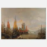 Otto Hamel, "Dordrecht", Öl auf Leinwand