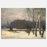 Carl Müller-Tenckhoff, Winterlandschaft, 1912, Öl auf Karton