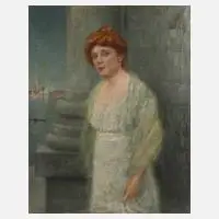 Hans Schadow, Bildnis der Martha Wiesendanger, Öl auf Leinwand und Keilrahmen