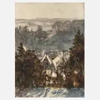 Dr. Paul Thiem, "Blick in das Tal", Öl auf Leinwand