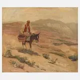Eugen von Warun-Sekret, Tunesischer Bauer, Öl auf Leinwand und Karton