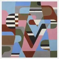 Adolf Holzwarth, Abstraktion, Acryl auf Holztafel