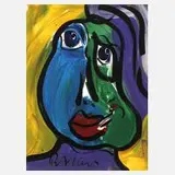 Peter Keil, "Mädchen aus Wedding", Acryl auf Leinwand
