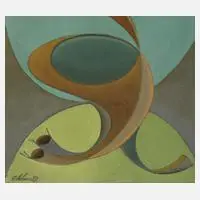 Otto Schwertl, "Energie ist Leben", 1989, Öl über Bleistift auf Pressspanplatte