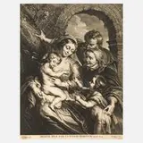 Schelte Adamsz. Bolswert, Die Heilige Familie, Kupferstich