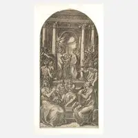 Gian G. Caraglio, Die Hochzeit von Maria und Josef, Kupferstich