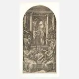Gian G. Caraglio, Die Hochzeit von Maria und Josef, Kupferstich